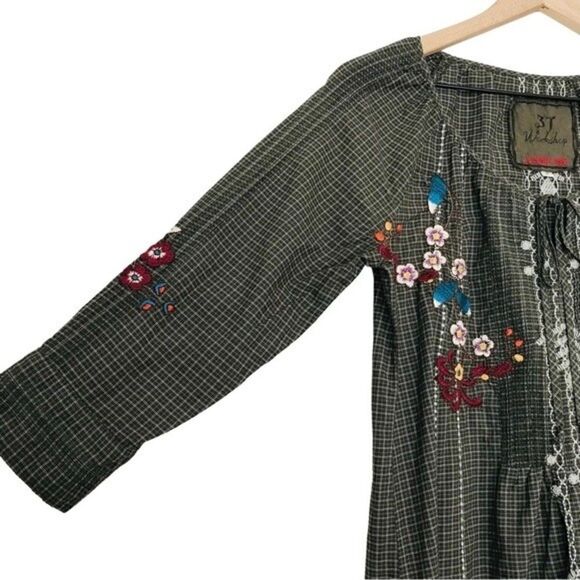 Johnny Was 3J Workshop Floral Embroidered Tunic Top - Picture 7 of 11